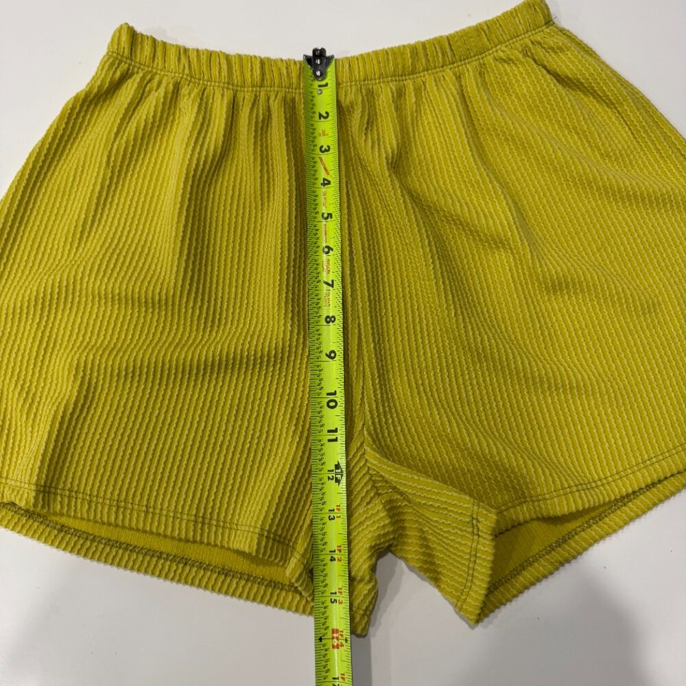 Lime/Yellow Ribbed Short SET NEW, Size M - Picture 10 of 14